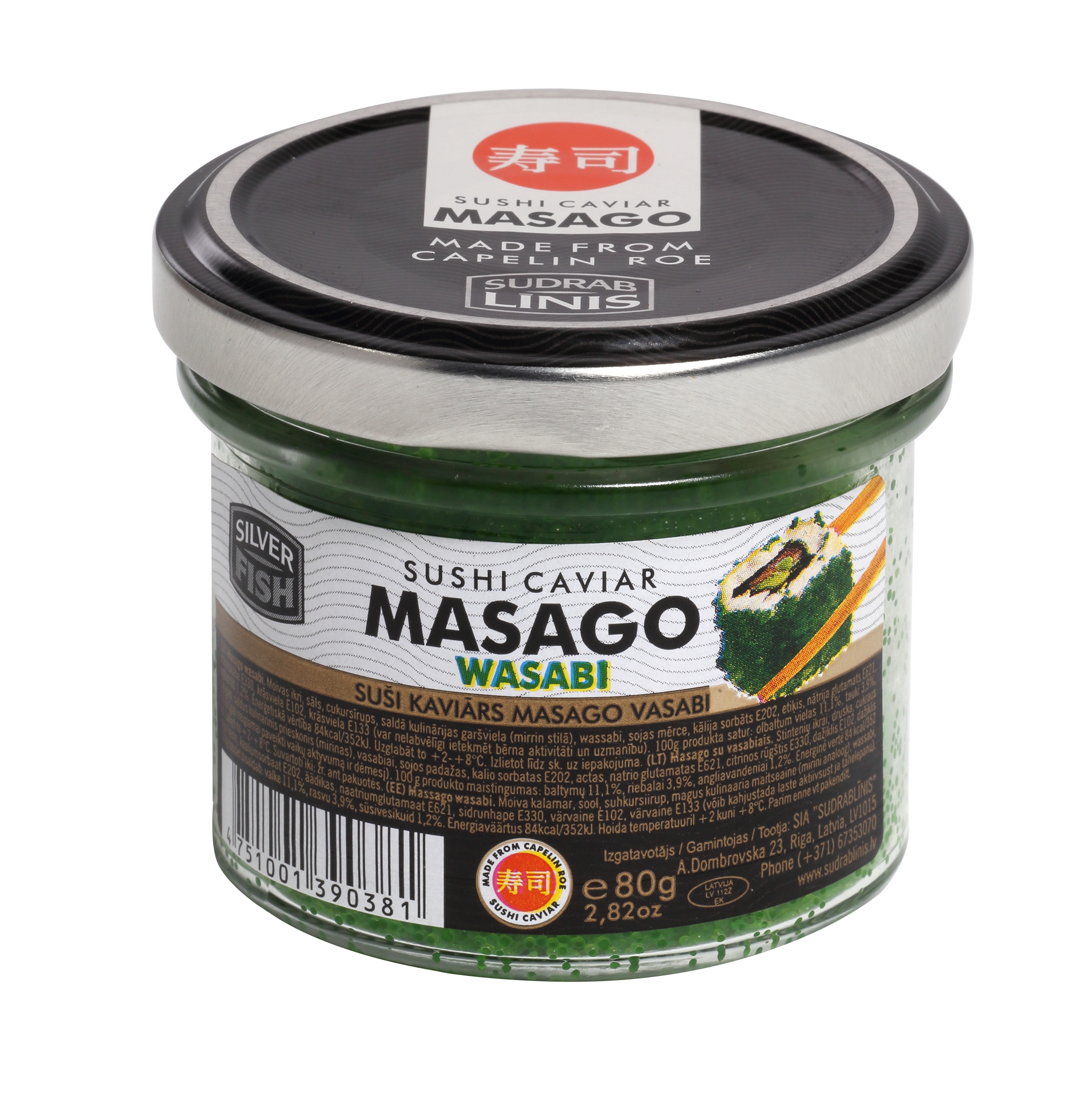 Kaviár MASAGO Wasabi 80g