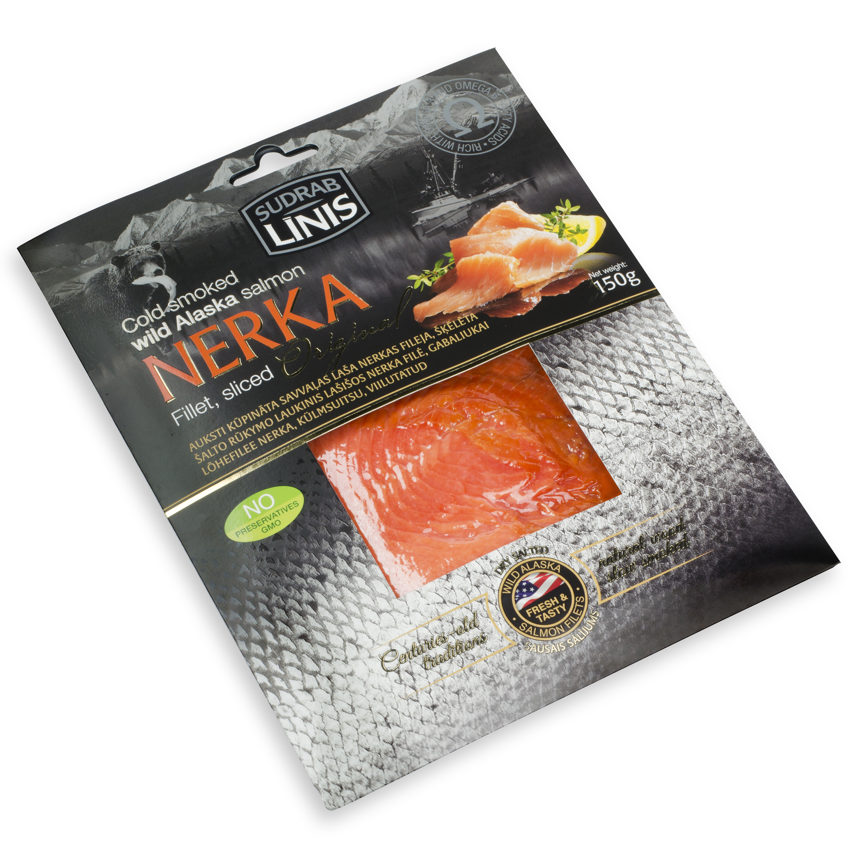 Údený Aljašský losos NERKA 150g 
