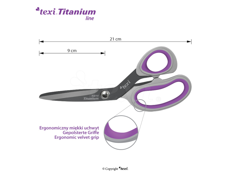 Titánové nožnice TEXI TITANIUM Ti814