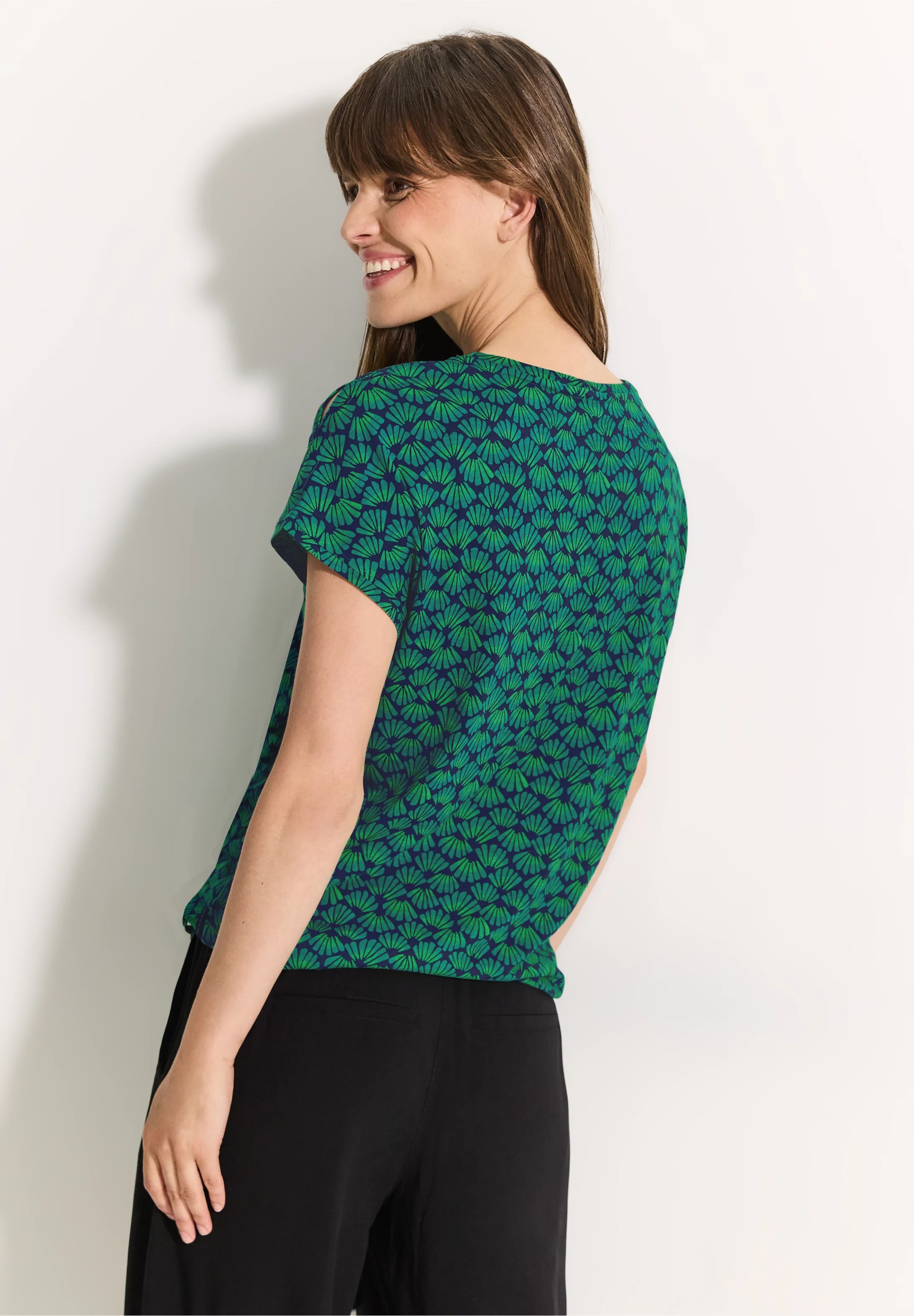 Tričko zelená-vzor Cecil 