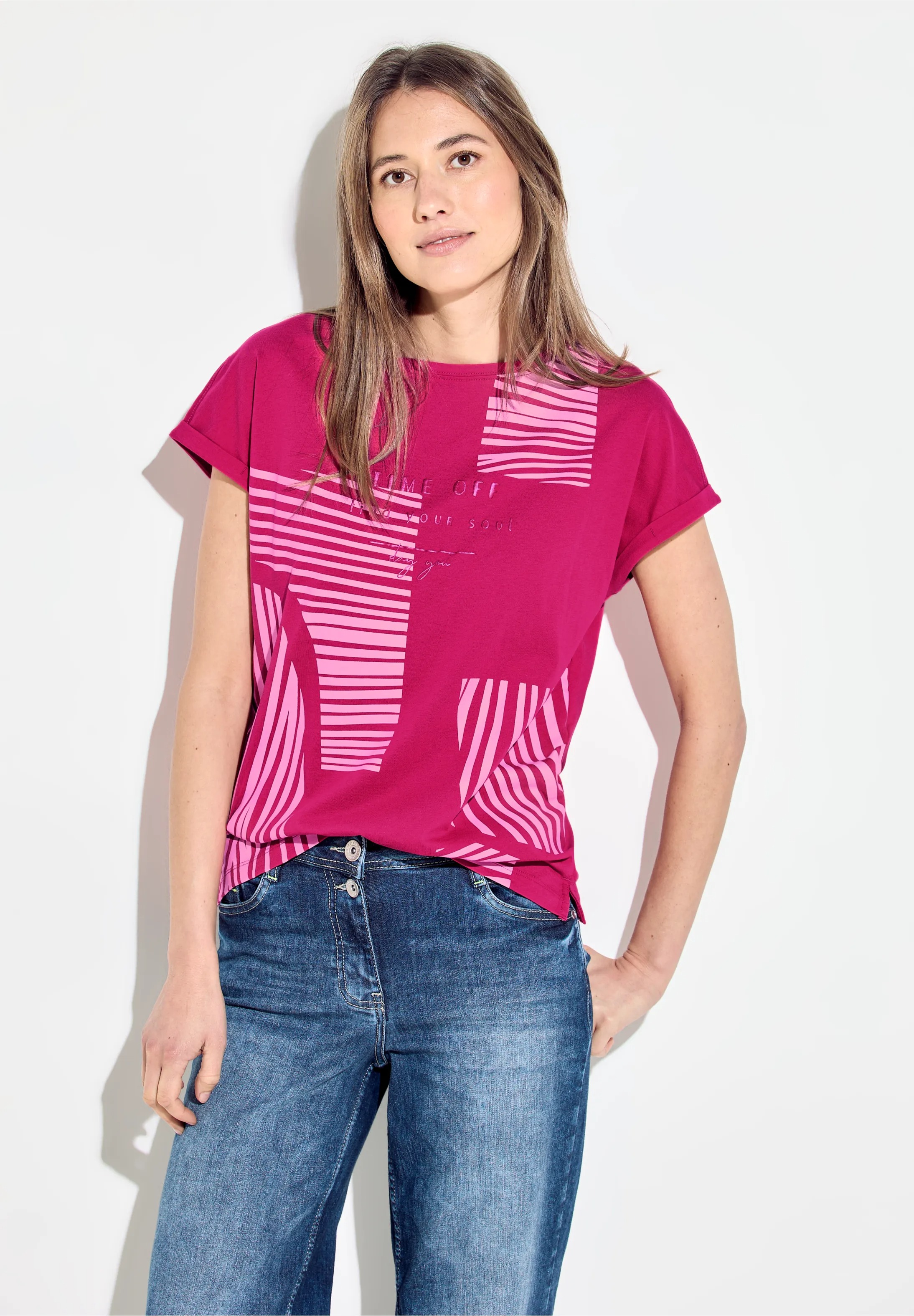 Tričko ružová-vzor Cecil