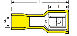 GF-F408P žltý / yellow 4-6 mm2