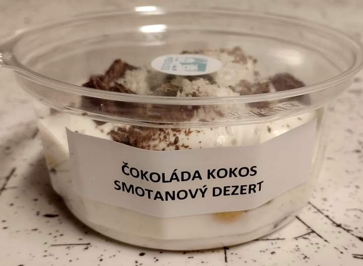 Smotanový dezert čokoláda, kokos