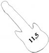 Elektrická gitara 115 mm