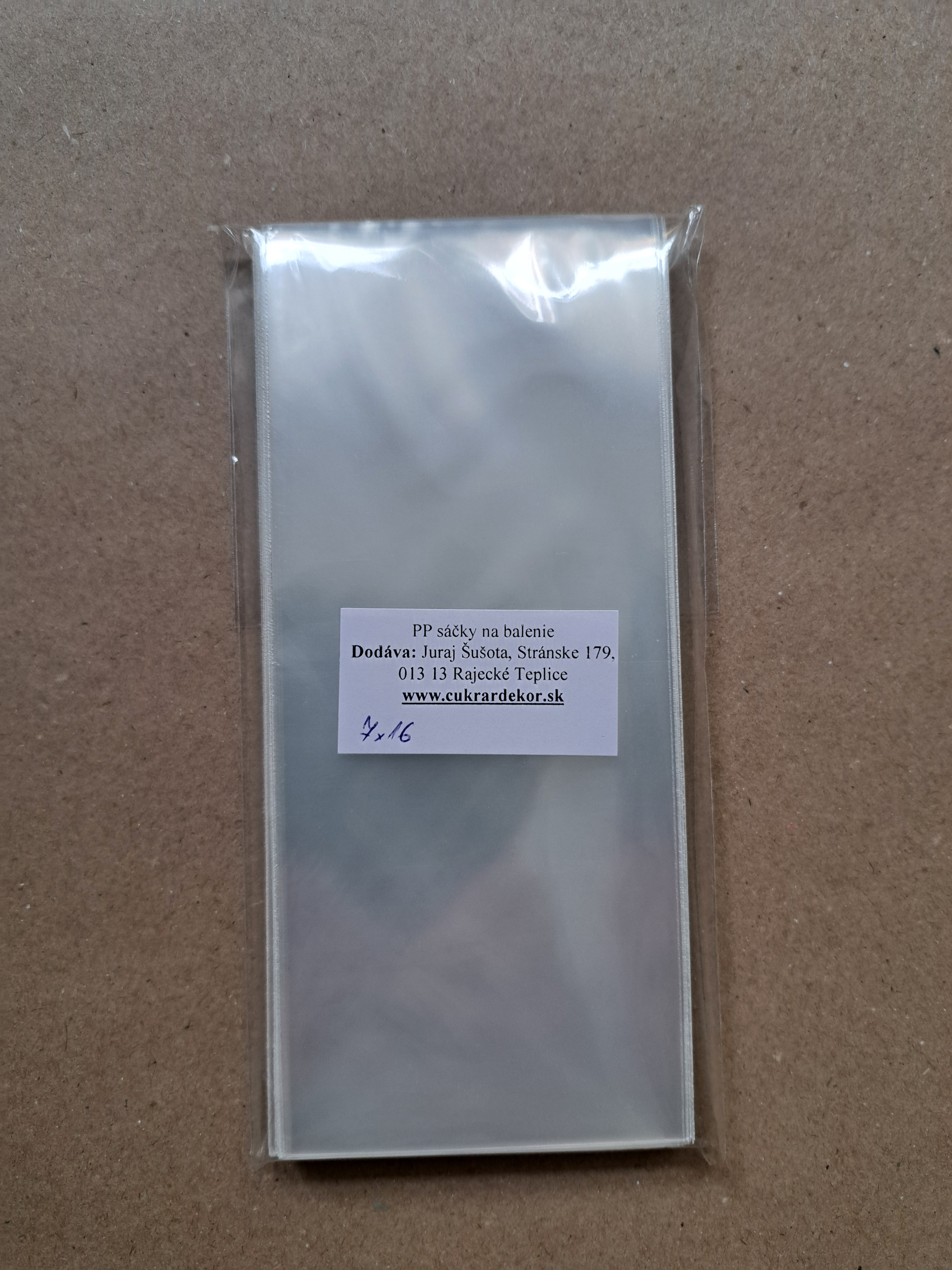 Sáčky na balenie medovníkov 7x15,5cm 100ks zvýh.sada