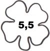 Štvorlístok so stonkou 55 mm