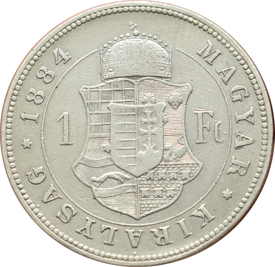 F.J. 1 Forint 1884 K.B.
