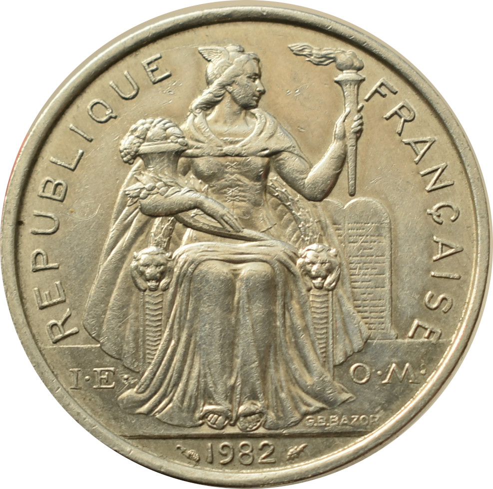 Francúzska Polynézia 5 Francs 1982