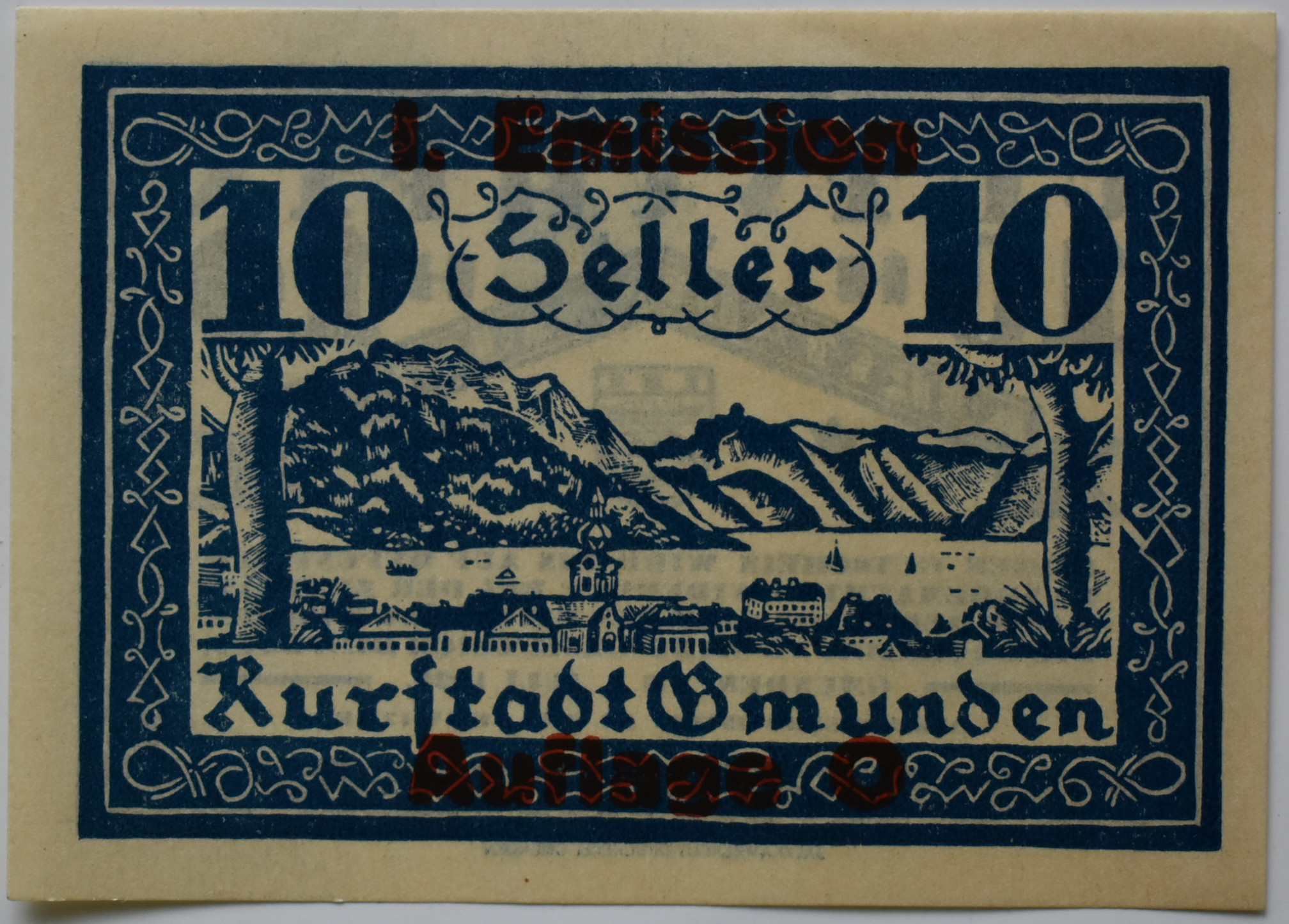 Rakúsko Gmunden 10 Heller 1920