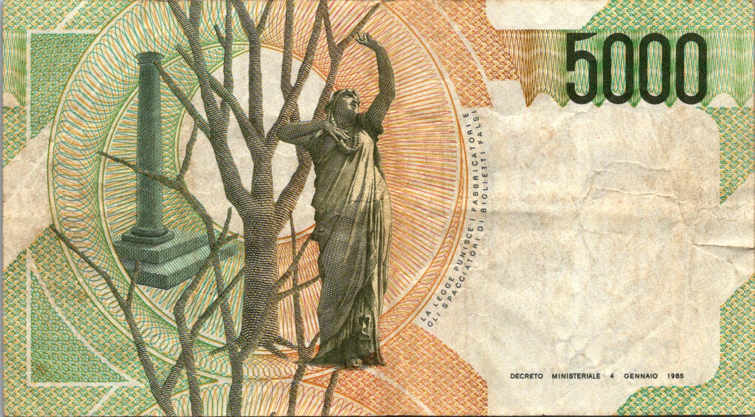 Taliansko 5000 Lire 1985
