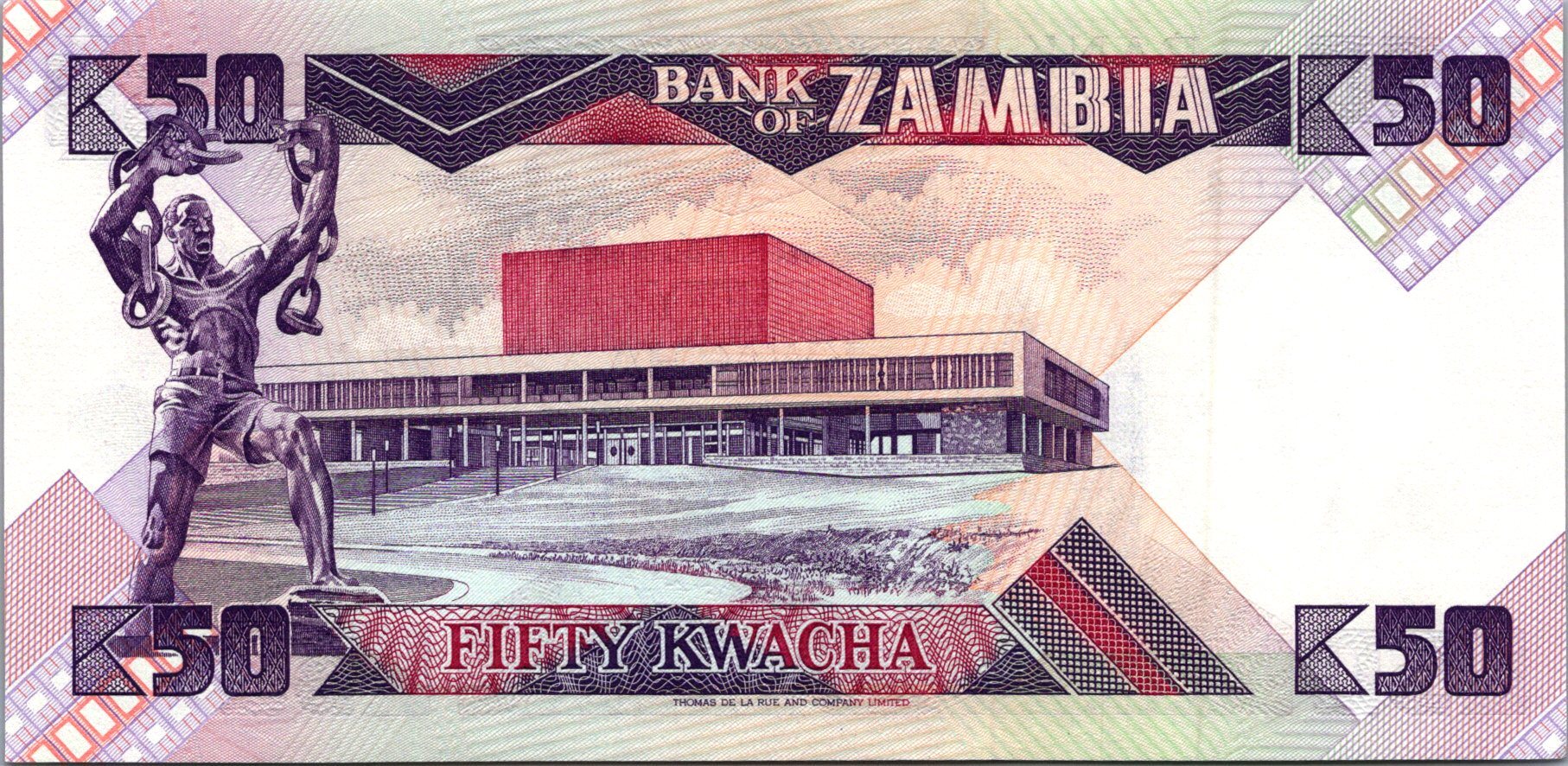 Zambia 50 Kwacha 1986-1988
