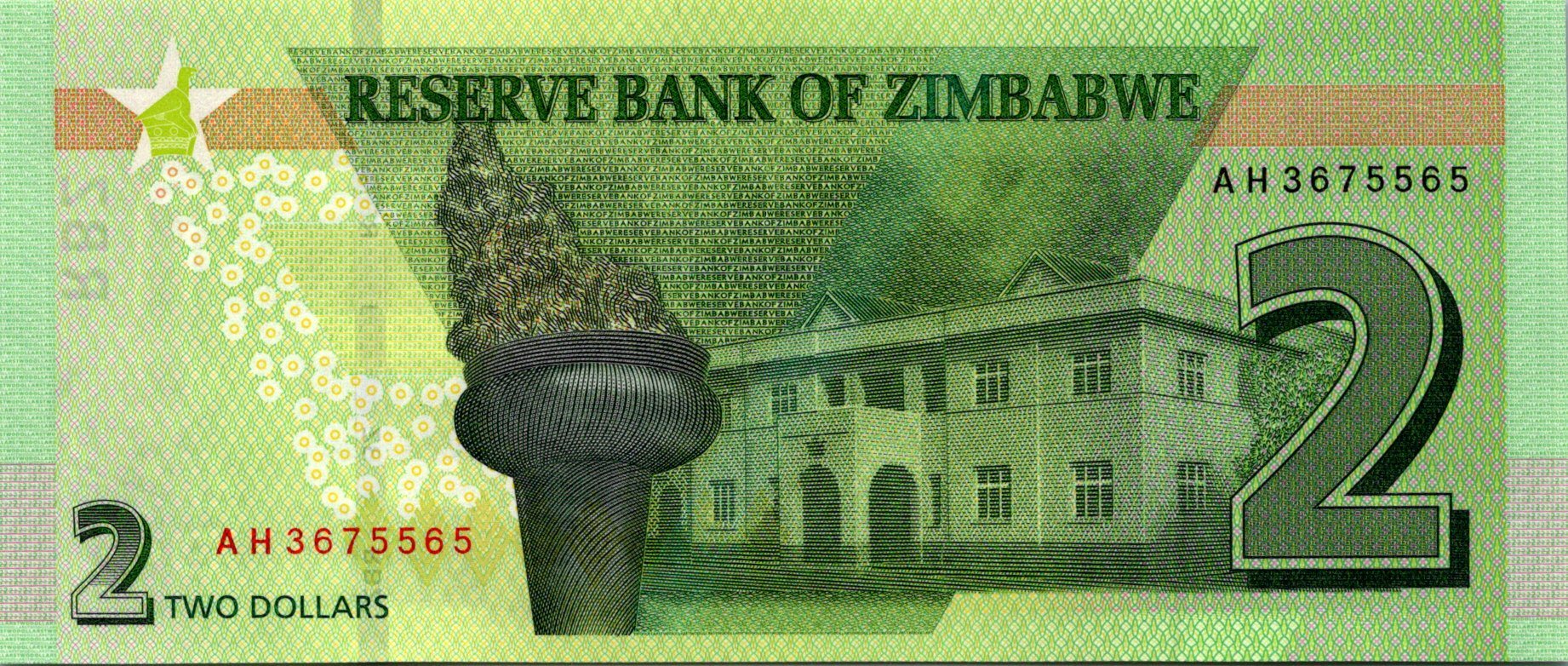 Zimbabwe 2 Dollars 2019