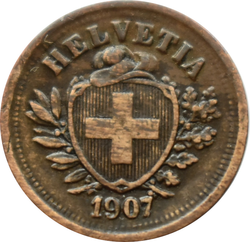 Švajčiarsko 1 Rappen 1907