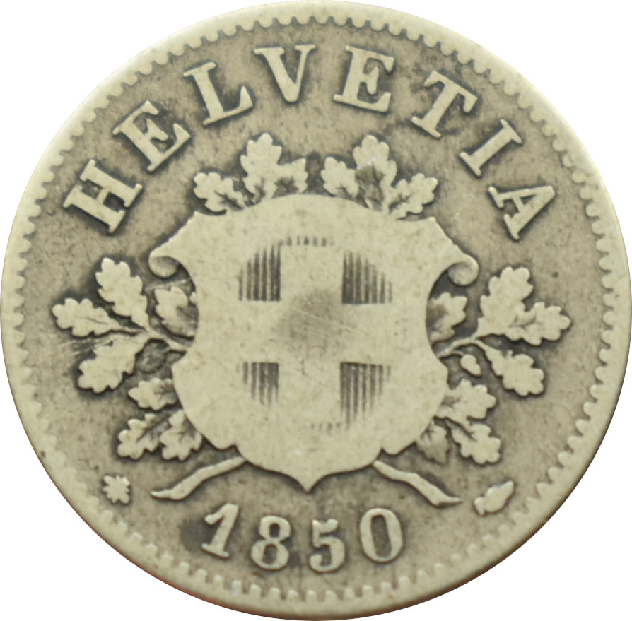 Švajčiarsko 10 Rappen 1850