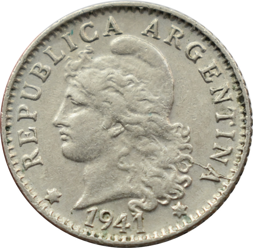 Argentína 5 Centavos 1941