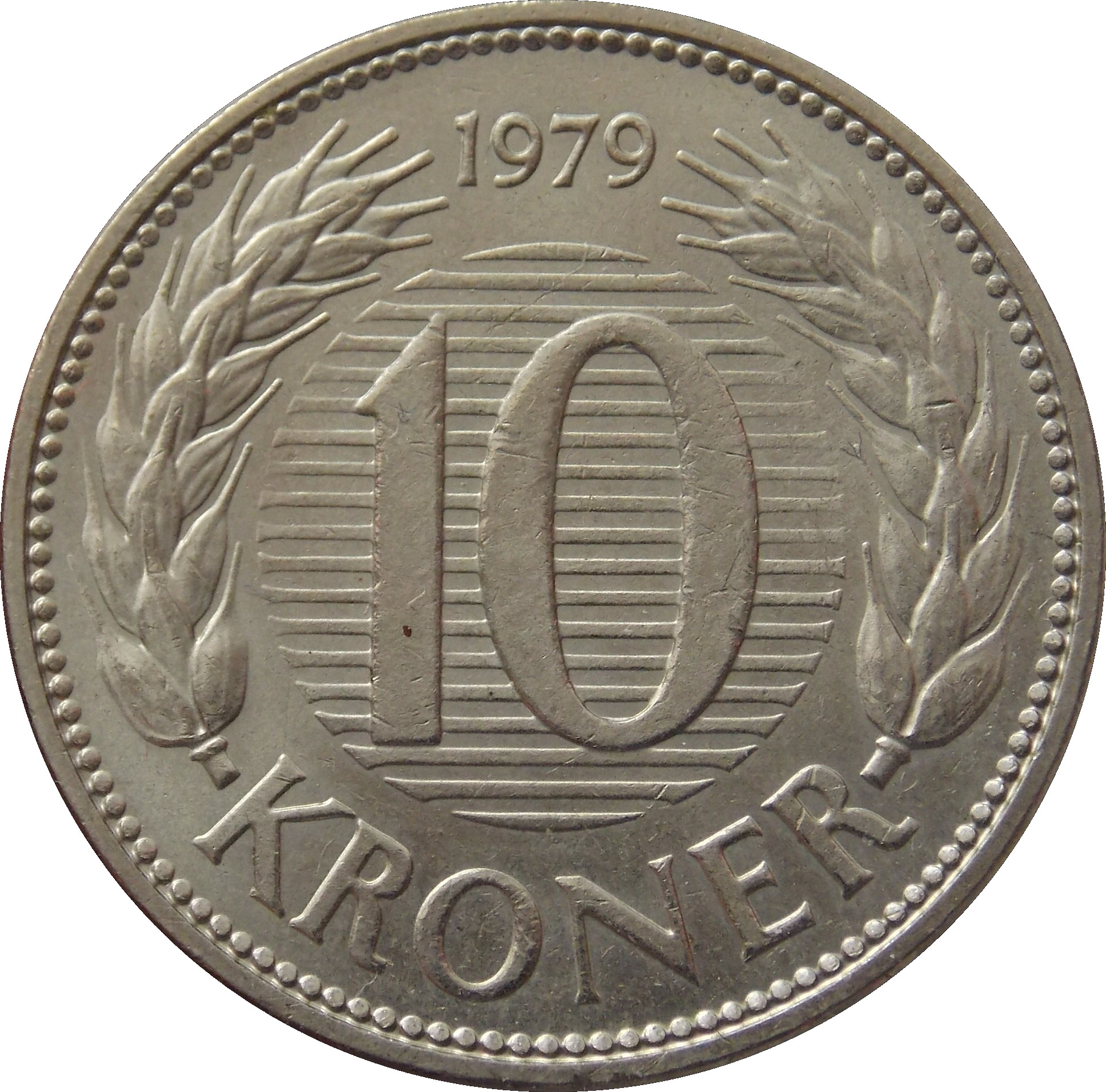 Dánsko 10 Kroner 1979
