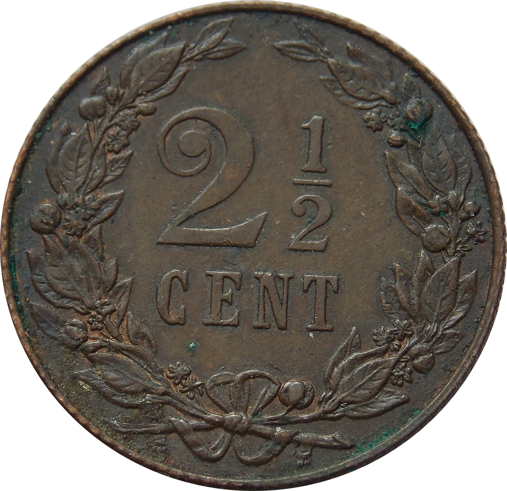 Holandsko 2 1/2 Cents 1905