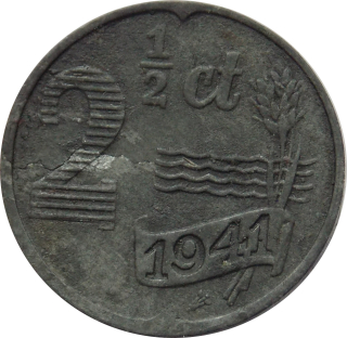 Holandsko 2 1/2 Cents 1941