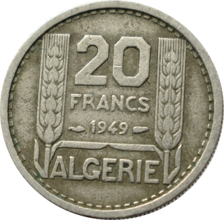 Alžírsko 20 Francs 1949