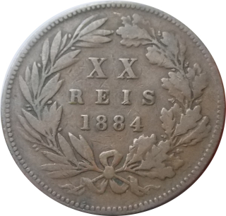 Portugalsko 20 Reis 1884