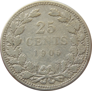 Holandsko 25 Cents 1905