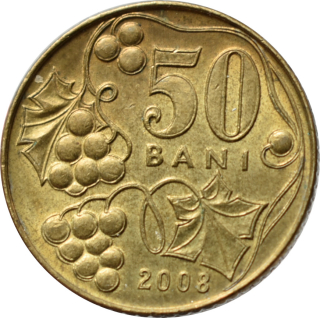 Moldavsko 50 bani 2008