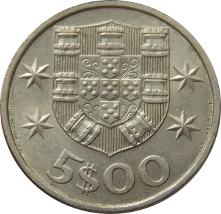 Portugalsko 5 Escudos 1985