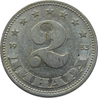 Juhoslávia 2 Dinara 1953