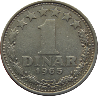 Juhoslávia 1 Dinar 1965