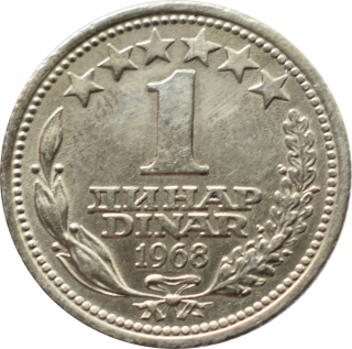 Juhoslávia 1 Dinar 1968