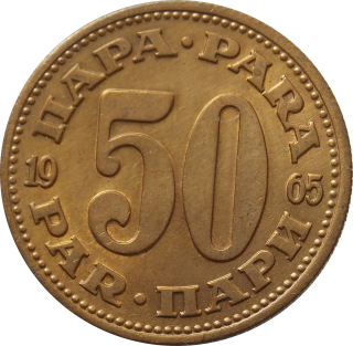 Juhoslávia 50 Para 1965