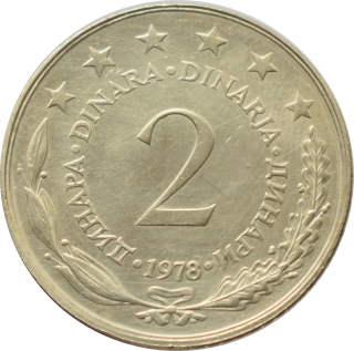 Juhoslávia 2 Dinara 1978