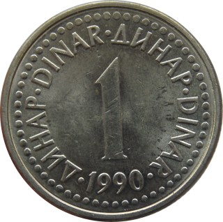 Juhoslávia 1 Dinar 1990