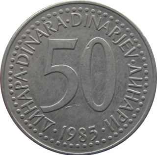 Juhoslávia 50 Dinara 1985