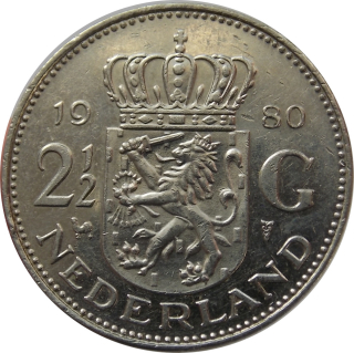 Holandsko 2 1/2 Gulden 1980