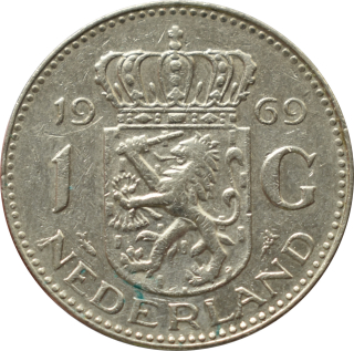 Holandsko 1 Gulden 1969