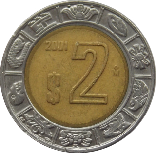 Mexiko 2 Pesos 2001