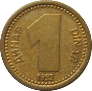 Juhoslávia 1 Dinar 1992