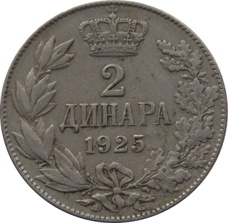 Juhoslávia 2 Dinara 1925