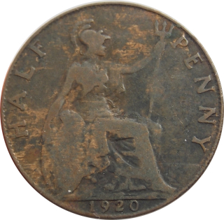 Anglicko 1/2 Penny 1920