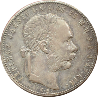 F.J. 1 Forint 1880 K.B.