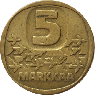 Fínsko 5 Markkaa 1984