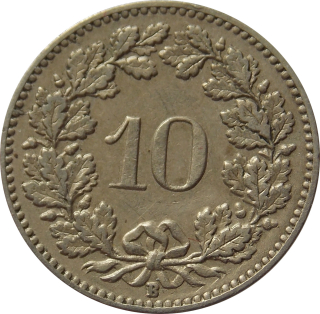 Švajčiarsko 10 Rappen 1919