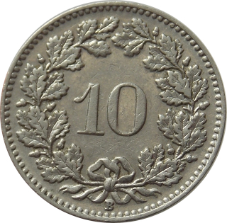 Švajčiarsko 10 Rappen 1938