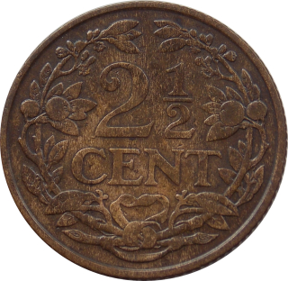 Holandsko 2 1/2 Cents 1916