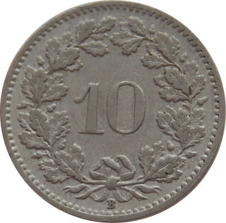Švajčiarsko 10 Rappen 1902