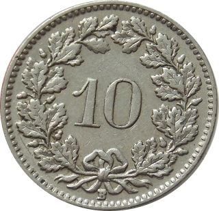 Švajčiarsko 10 Rappen 1939