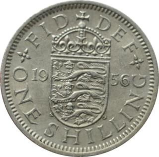 Anglicko 1 Shilling 1956