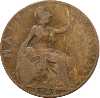 Anglicko 1/2 Penny 1921