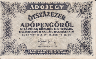 Maďarsko 500 000 Adópengő 1946